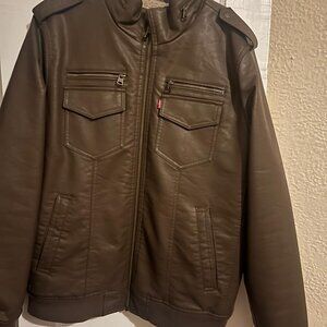 Levi's Men's Faux Leather Aviator Bomber Jacket (Regular & Big & Tall Sizes)